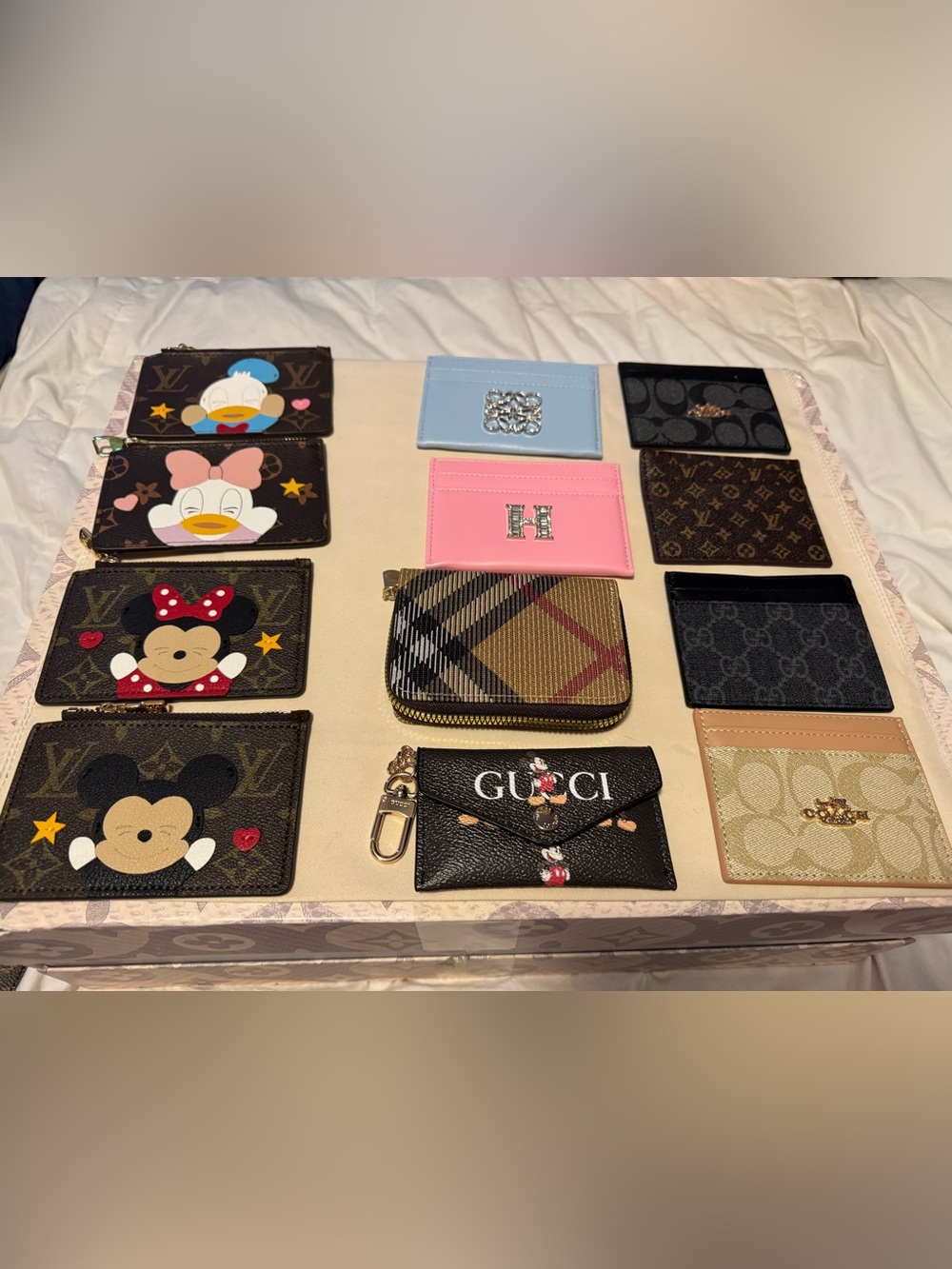 Card Wallets - Mixed Brands (Black, Brown, Pink, Blue, Tan)